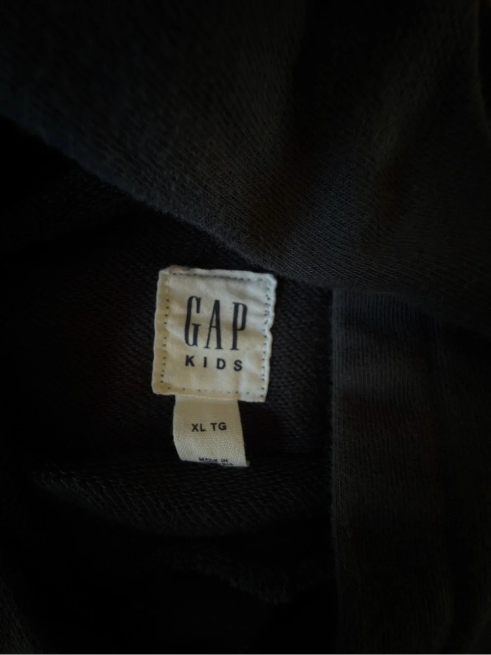 GAP Vintage Logo Hoodie – Faded Charcoal Gray (Size XL Kids)